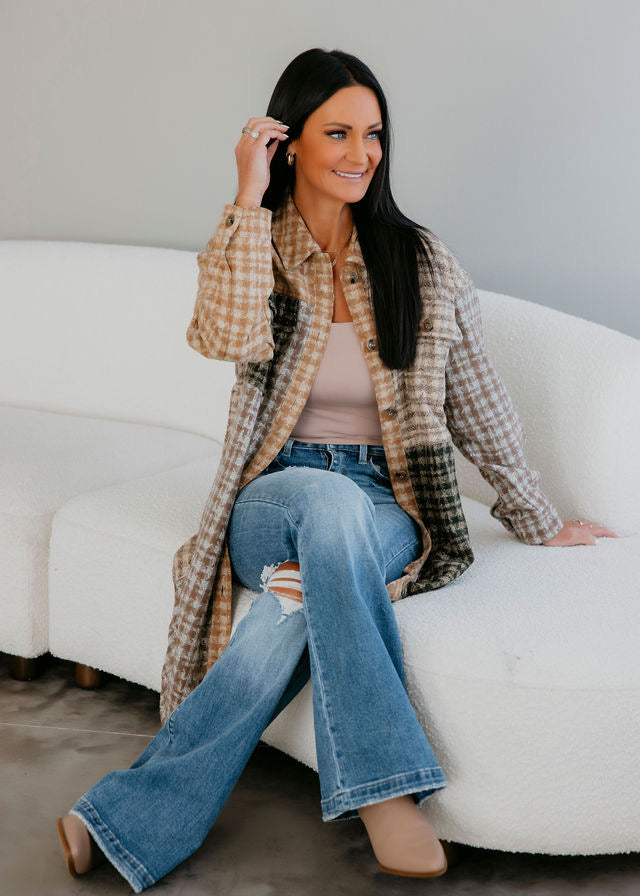 Justeena Plaid Shacket