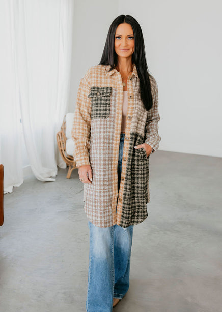 Justeena Plaid Shacket product view