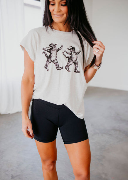 Dancing Cowboy Kitties Tee