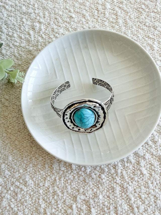 Turquoise Metal Bracelet Set