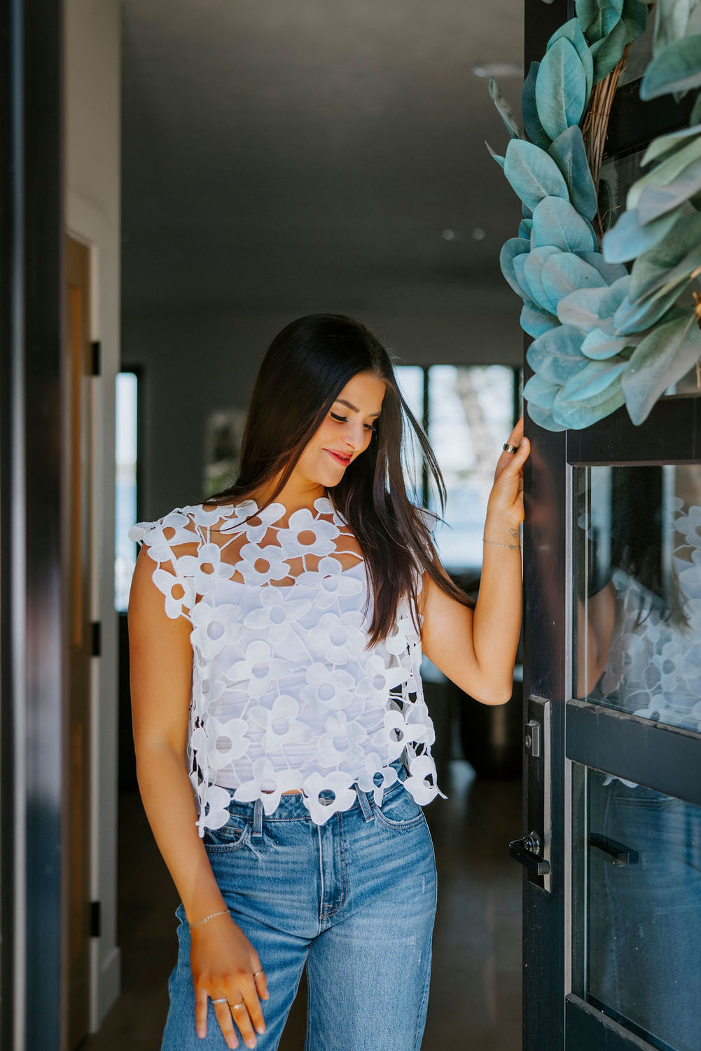 Jeanie Floral Lace Top