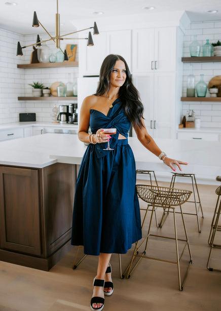 Nicki Bow Midi Dress | Lauriebelles Nicki Bow Midi Dress | Lauriebelles