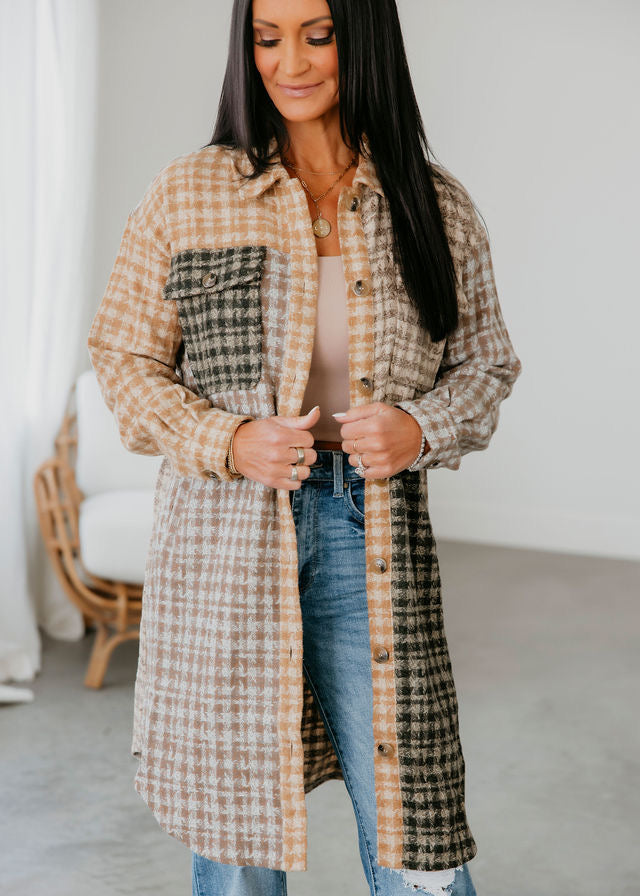 Justeena Plaid Shacket