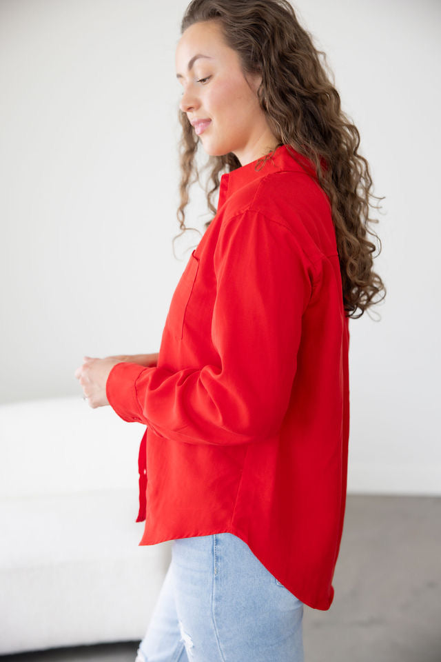 Leyla Linen Button Down Top