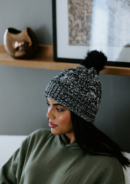 Sevin Pom Knit Beanie