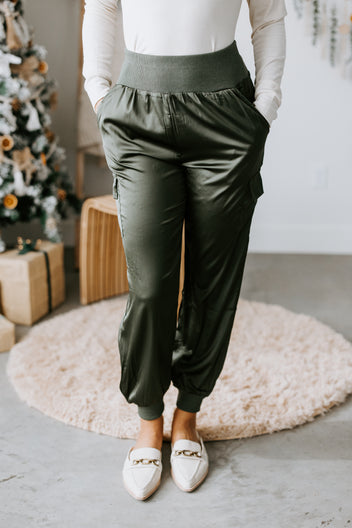 Kerby Satin Cargo Pants