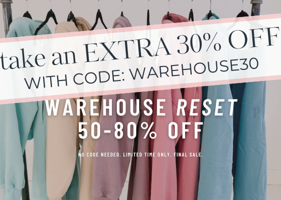 It's back. Warehouse reset 50 - 80% off overstock. No code needed. Limited time only. Final sale.
