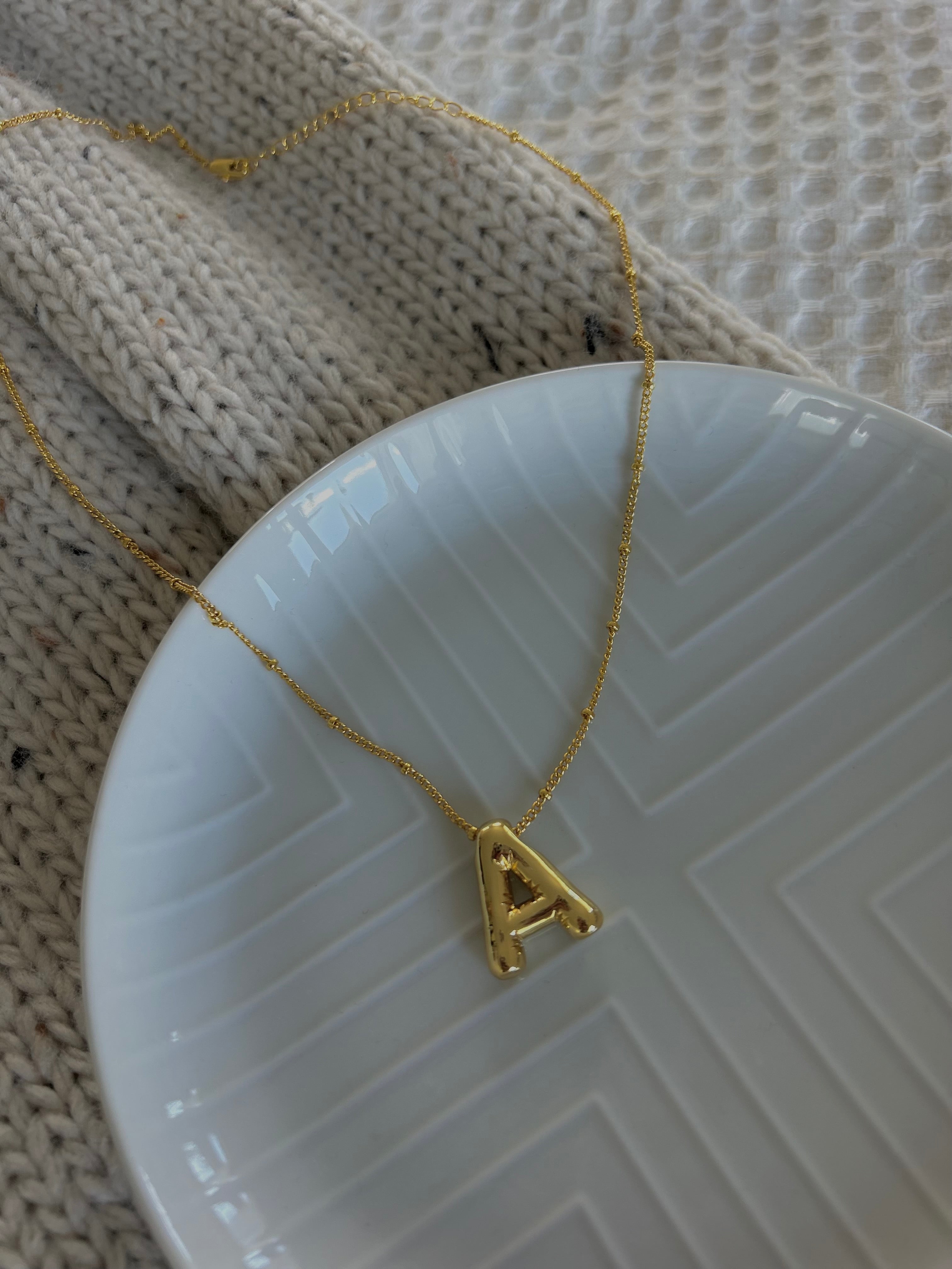 image of Bubble Initial Necklace
