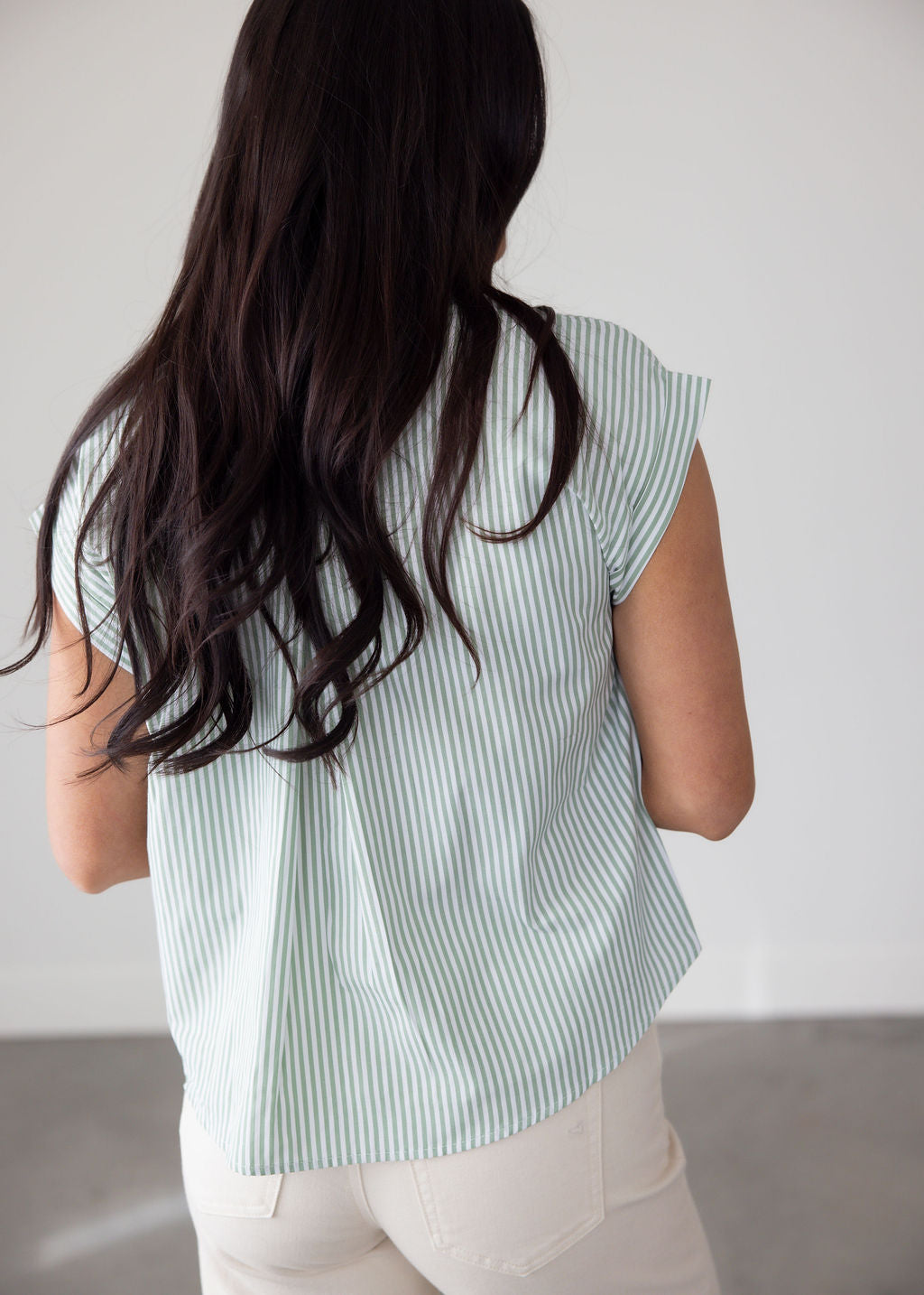 Ida Striped Button Up Top