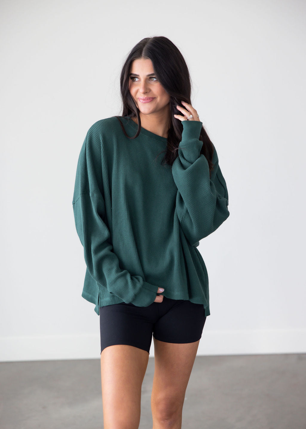 Sky Waffle Long Sleeve by Lily & Lottie