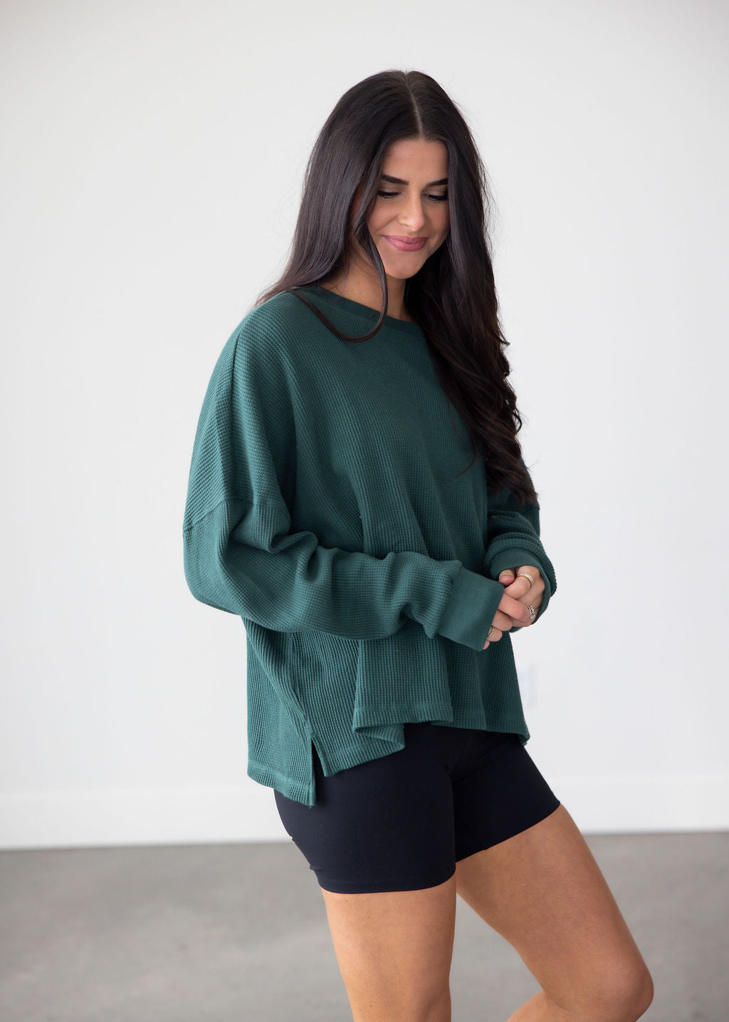 Sky Waffle Long Sleeve by Lily & Lottie