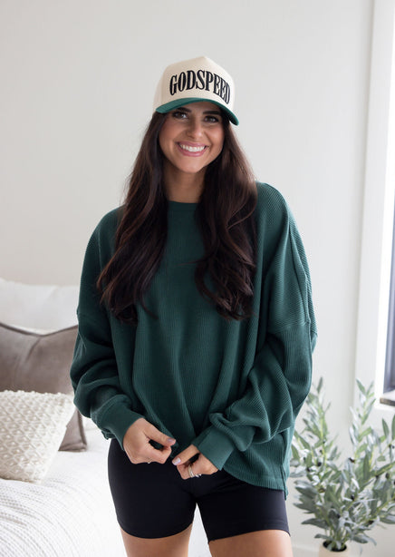 Sky Waffle Long Sleeve by Lily & Lottie product view