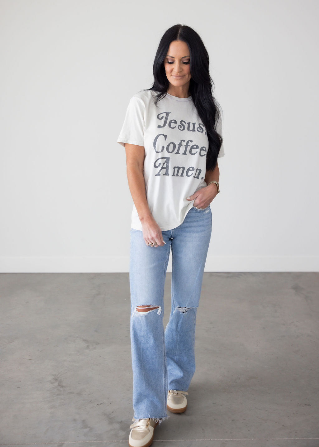 Jesus Coffee Amen Graphic Tee