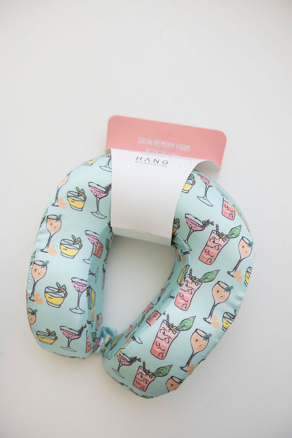 Satin Memory Foam Travel Neck Pillow