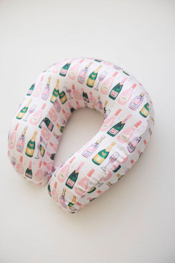 Satin Memory Foam Travel Neck Pillow