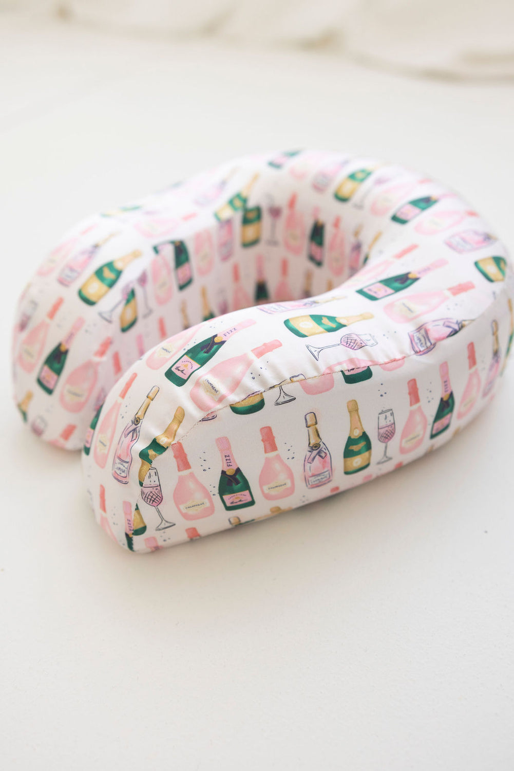 Satin Memory Foam Travel Neck Pillow