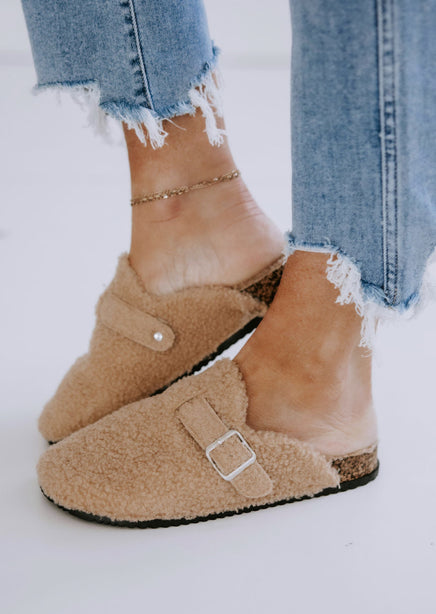 Mica Fleece Buckled Clogs product view