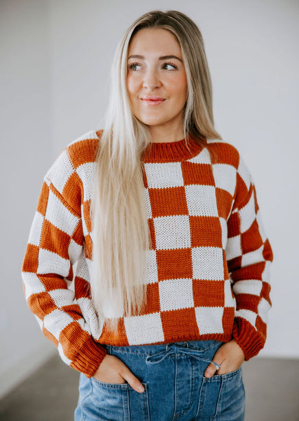 Roman Checkered Sweater product view