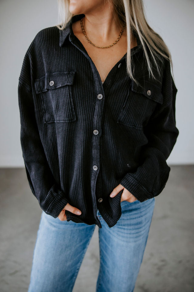 Easy Mode Mineral Wash Shacket