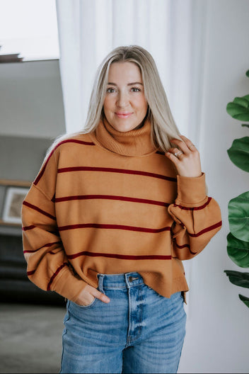 Alexandre Striped Turtleneck Sweater