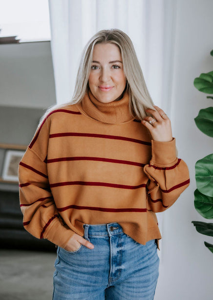Alexandre Striped Turtleneck Sweater product view