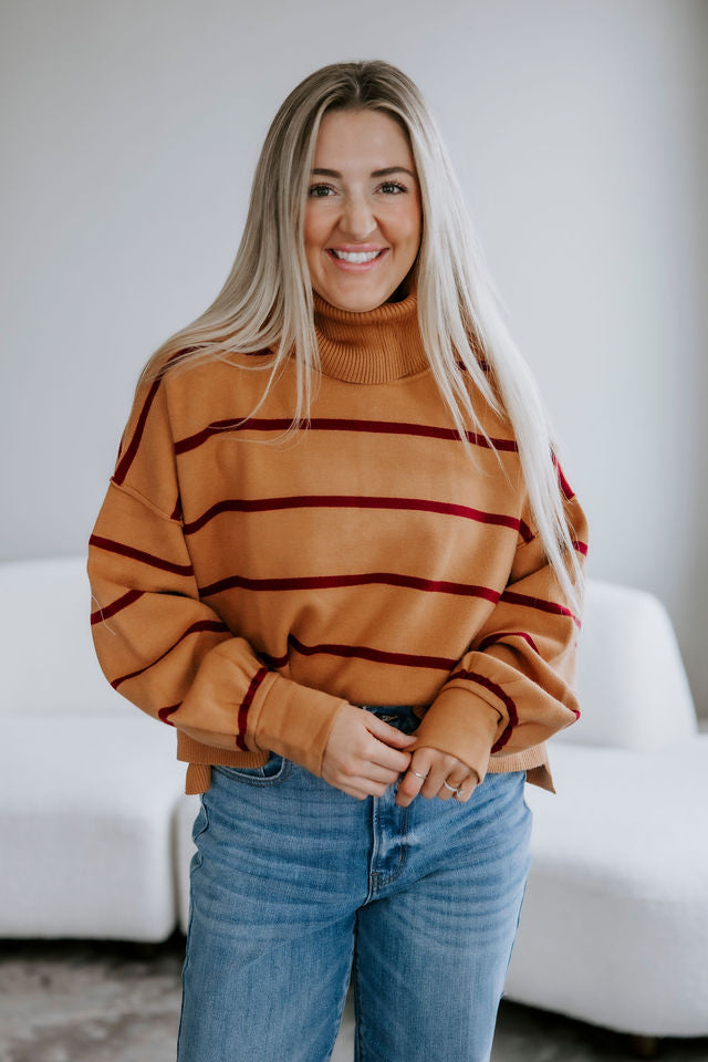 Alexandre Striped Turtleneck Sweater