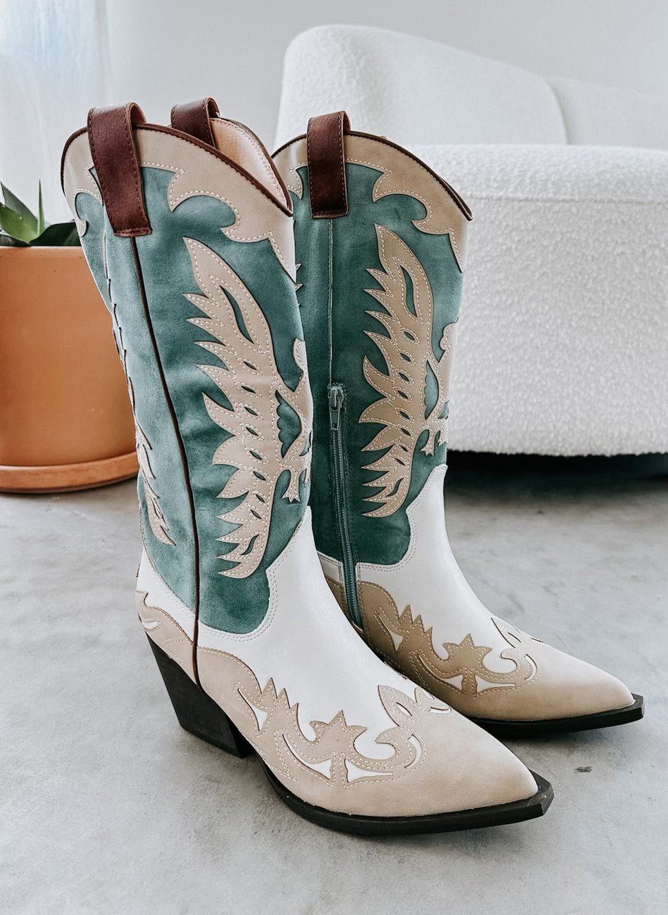 Idaly Western Midi Boots