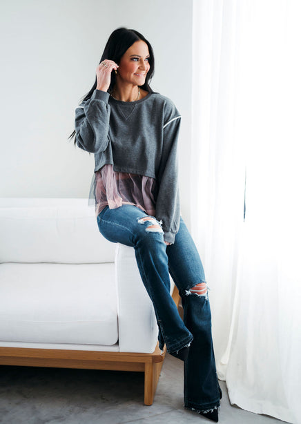 Adrienne Peplum Sweatshirt