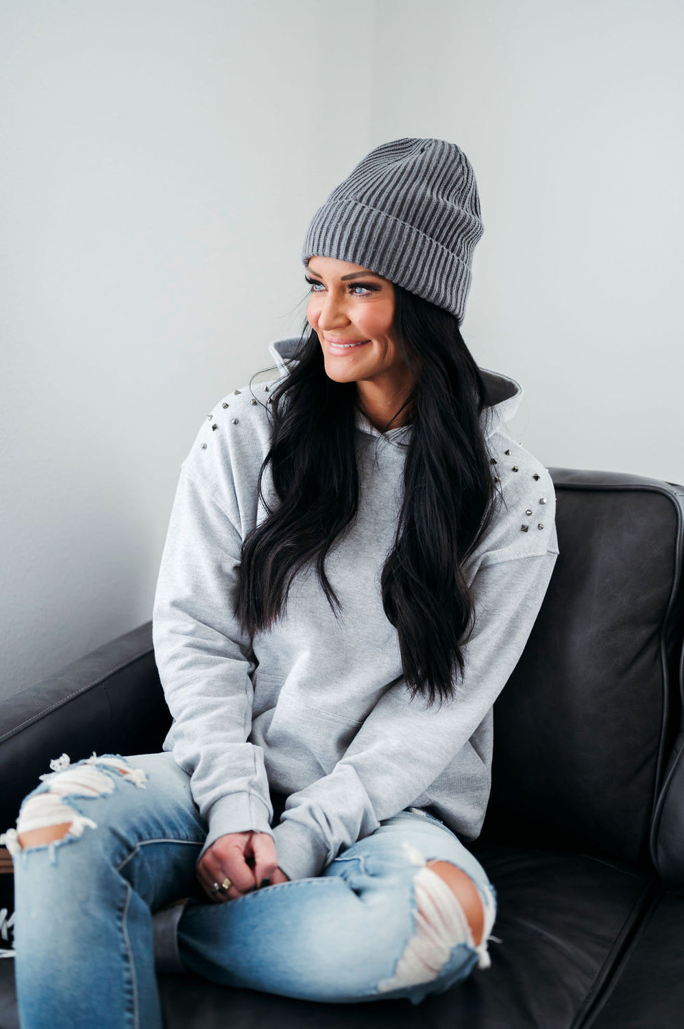 East Studded Hoodie by Lily & Lottie