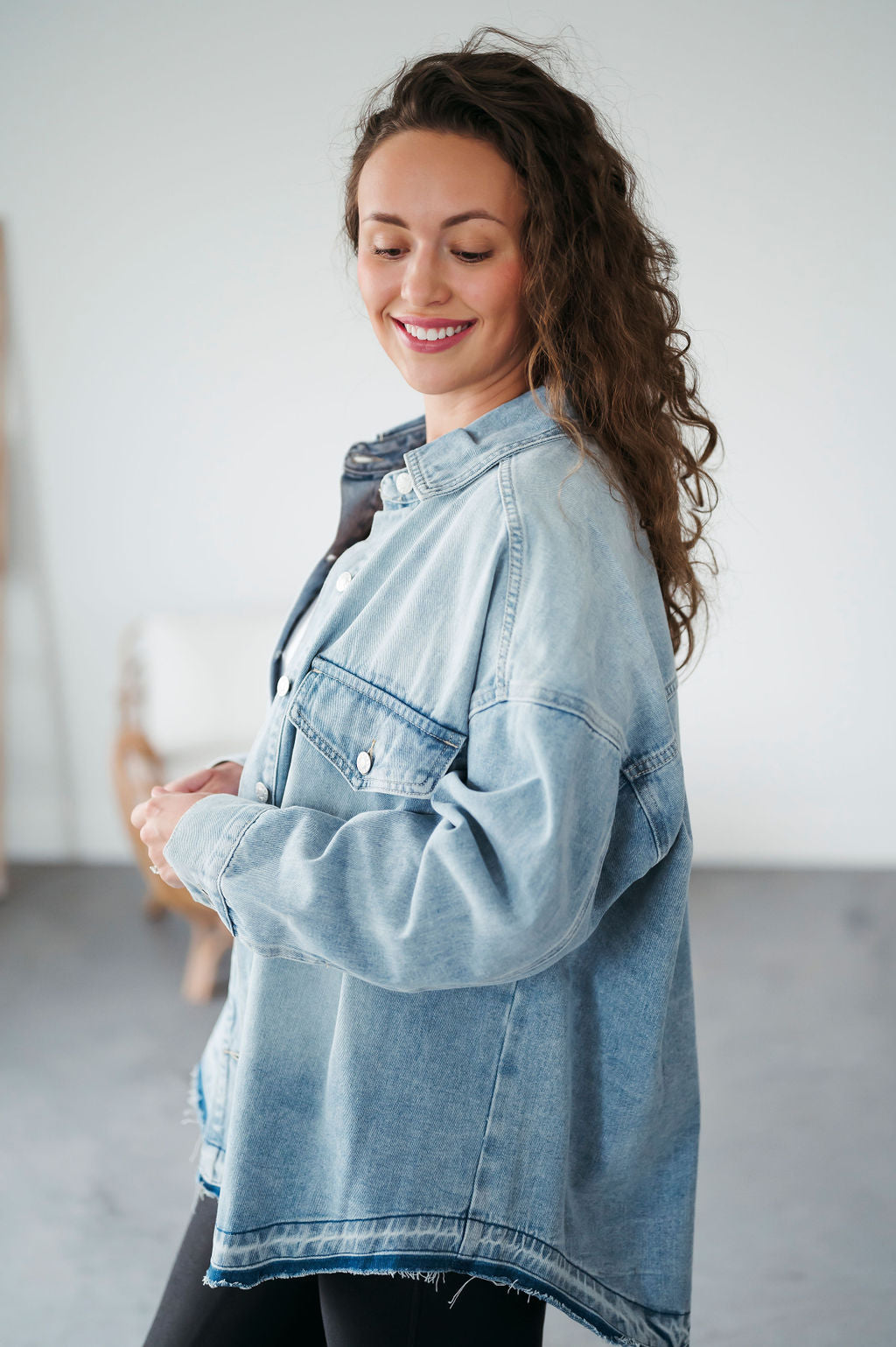 image of Declan Oversized Denim Shacket