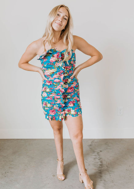 Giselle Floral Ruched Dress