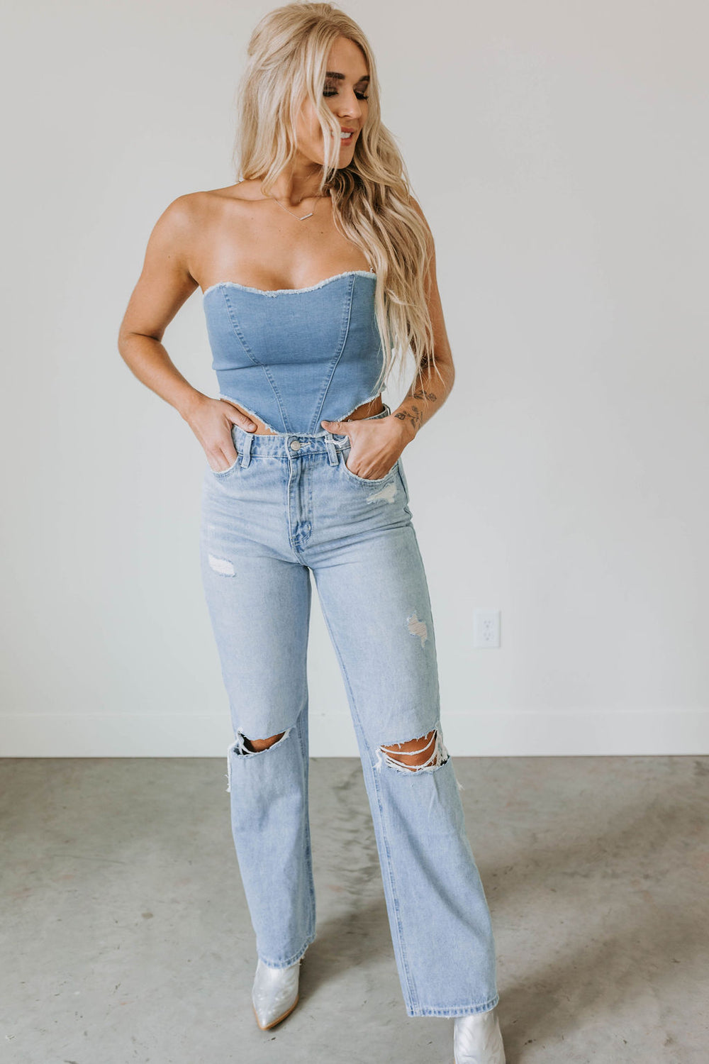 Marcella Denim Top