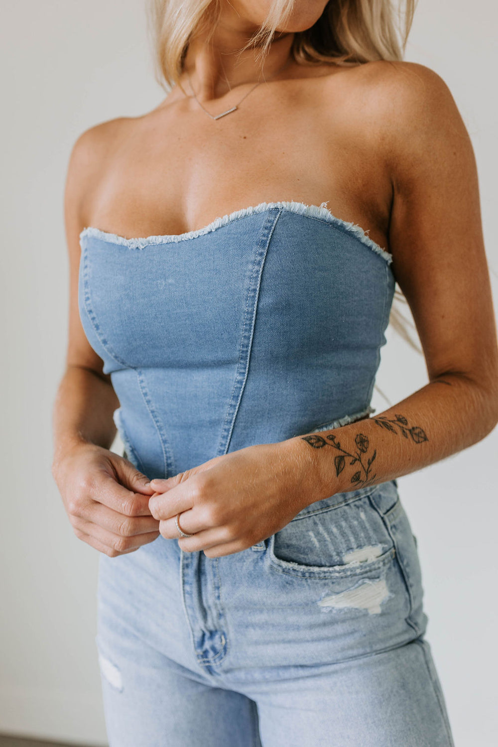 Marcella Denim Top