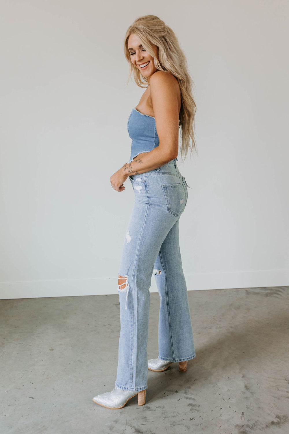 Marcella Denim Top