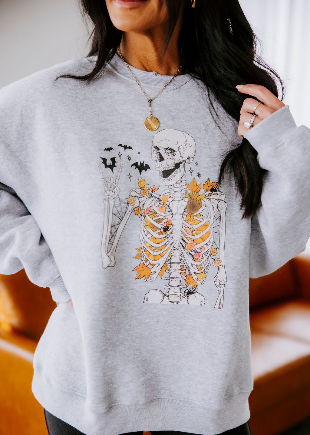 Skeleton Leaves Graphic Crew