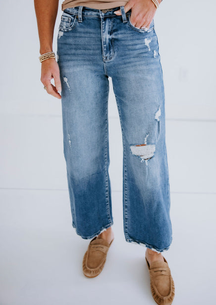 Keldon Petra Crop Wide Leg Jeans product view