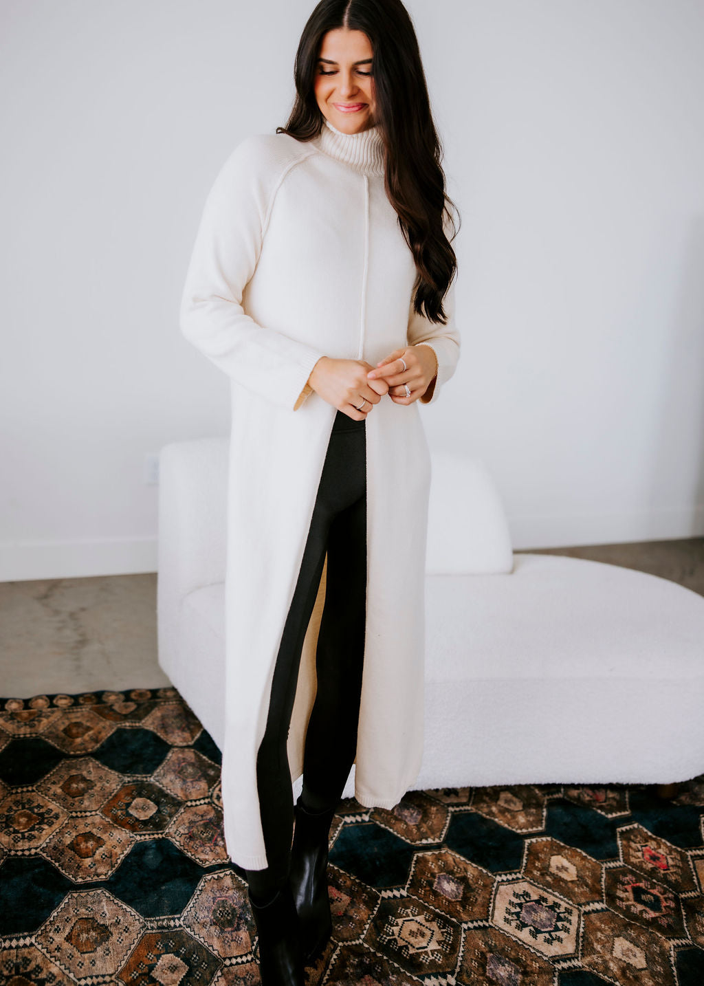 Lizbeth High Slit Sweater