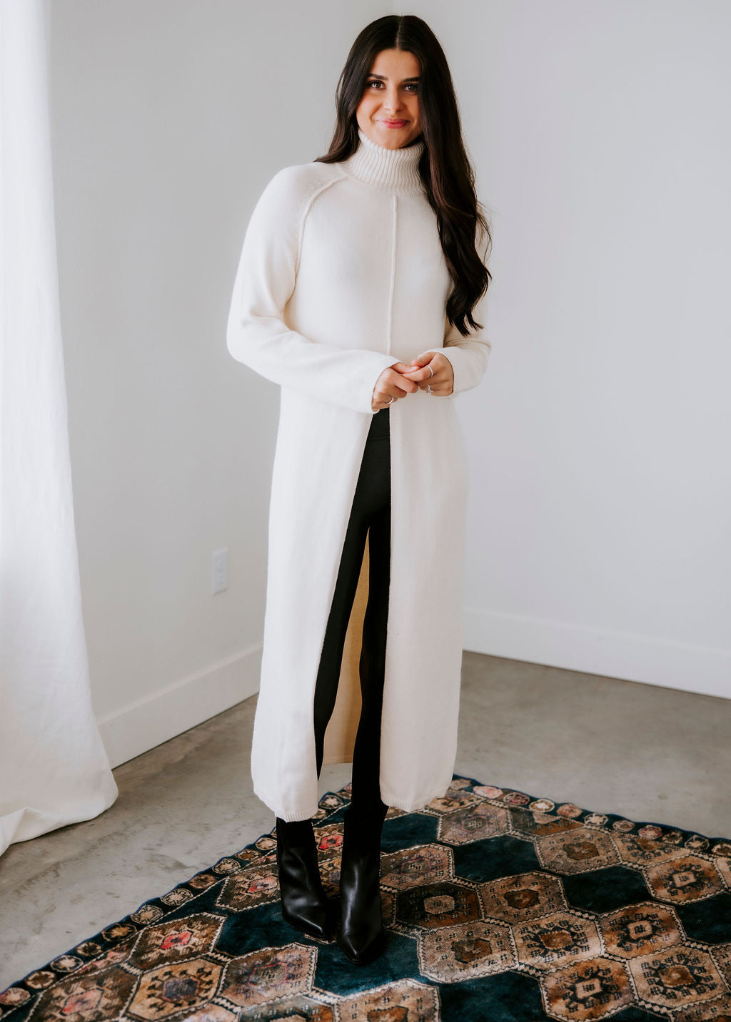 Lizbeth High Slit Sweater