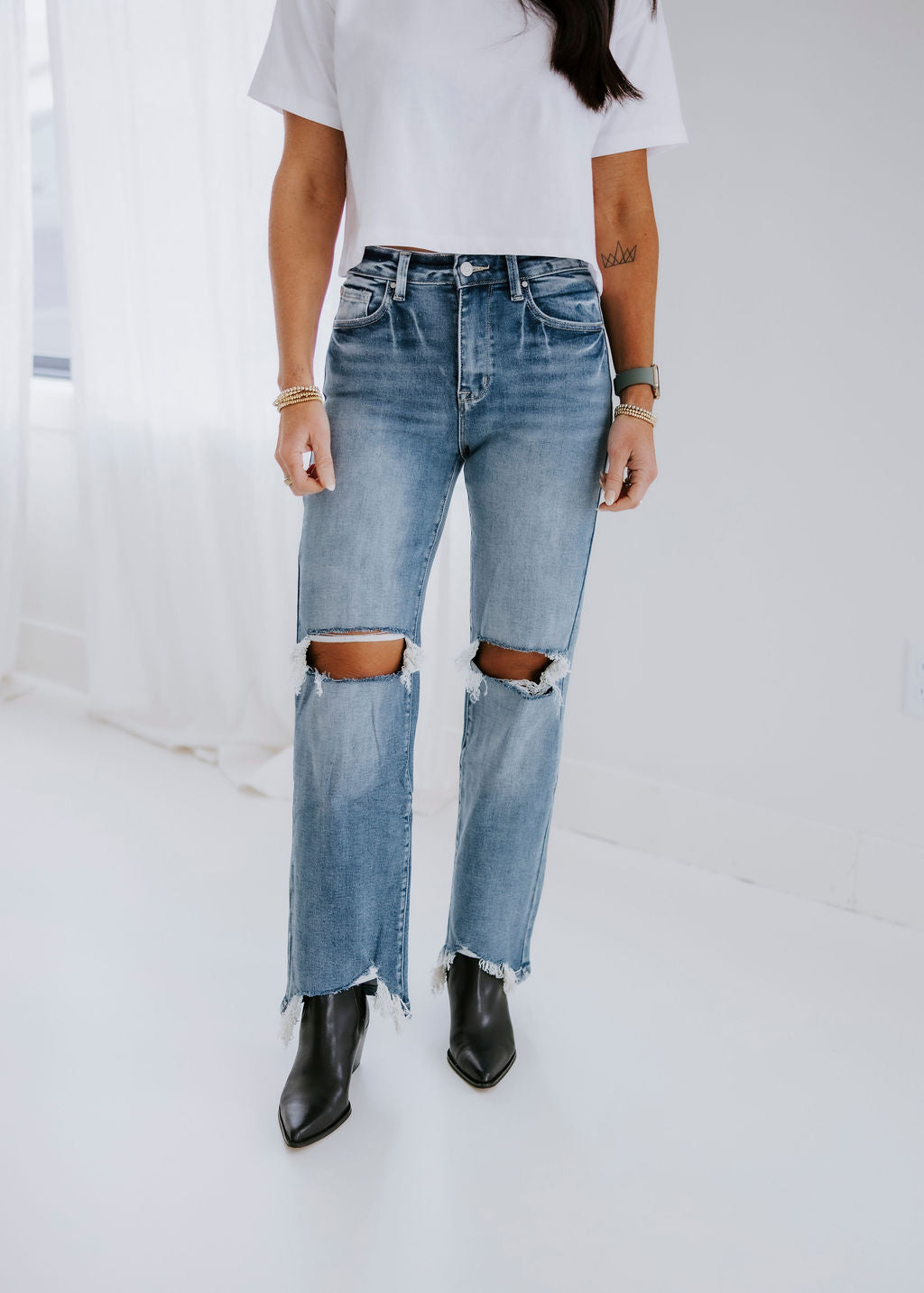 Chrissy Petra Wide Leg Jeans