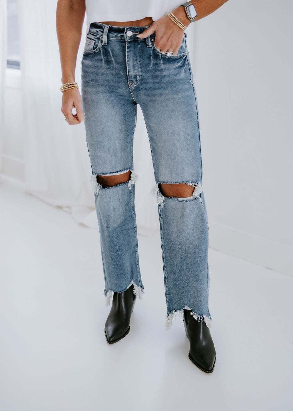 Chrissy Petra Wide Leg Jeans