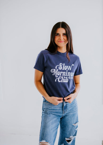 Slow Mornings Club Graphic Tee product view