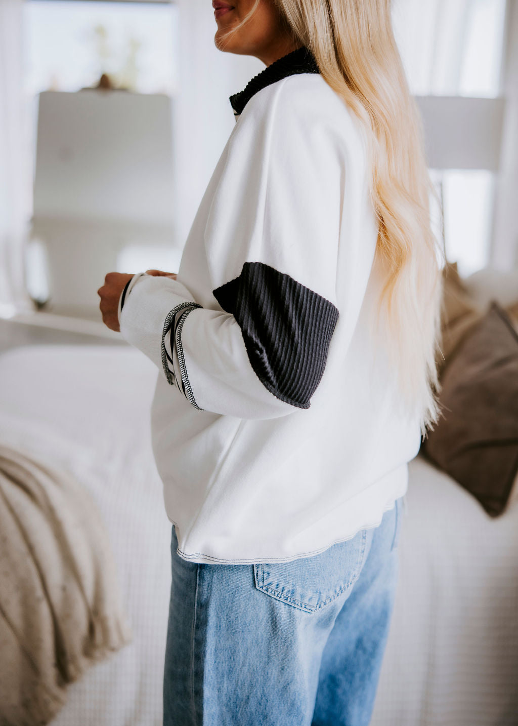 Bryar Contrast Stripe Pullover