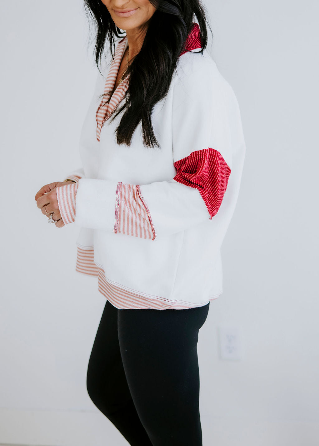 Bryar Contrast Stripe Pullover