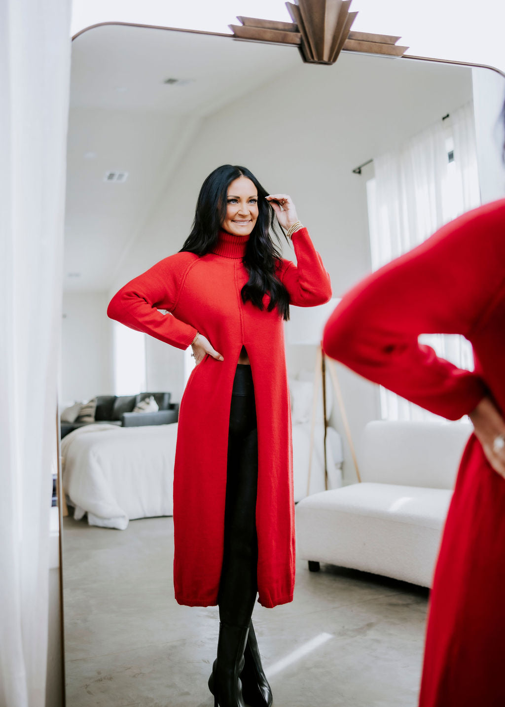 Lizbeth High Slit Sweater