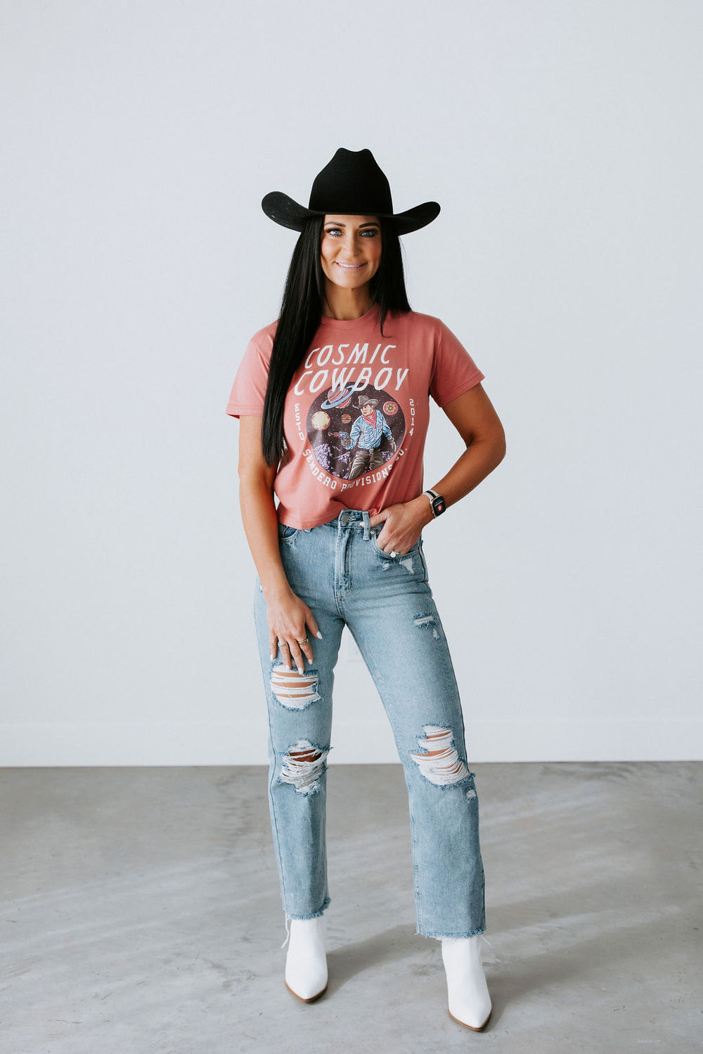 Cosmic Cowboy Crop Tee