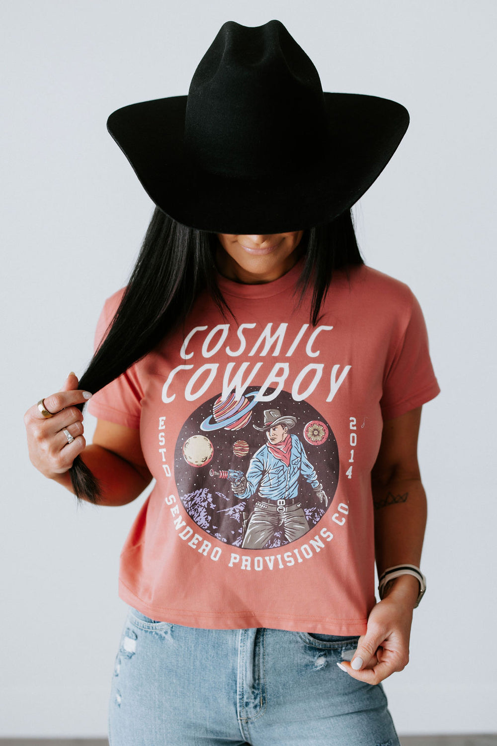 Cosmic Cowboy Crop Tee