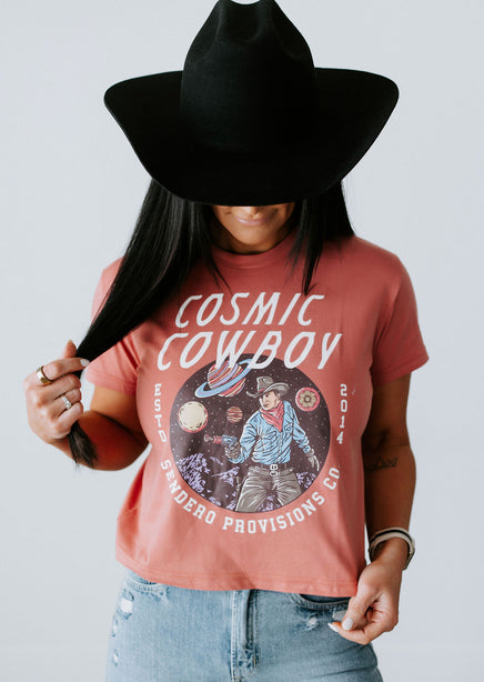 Cosmic Cowboy Crop Tee