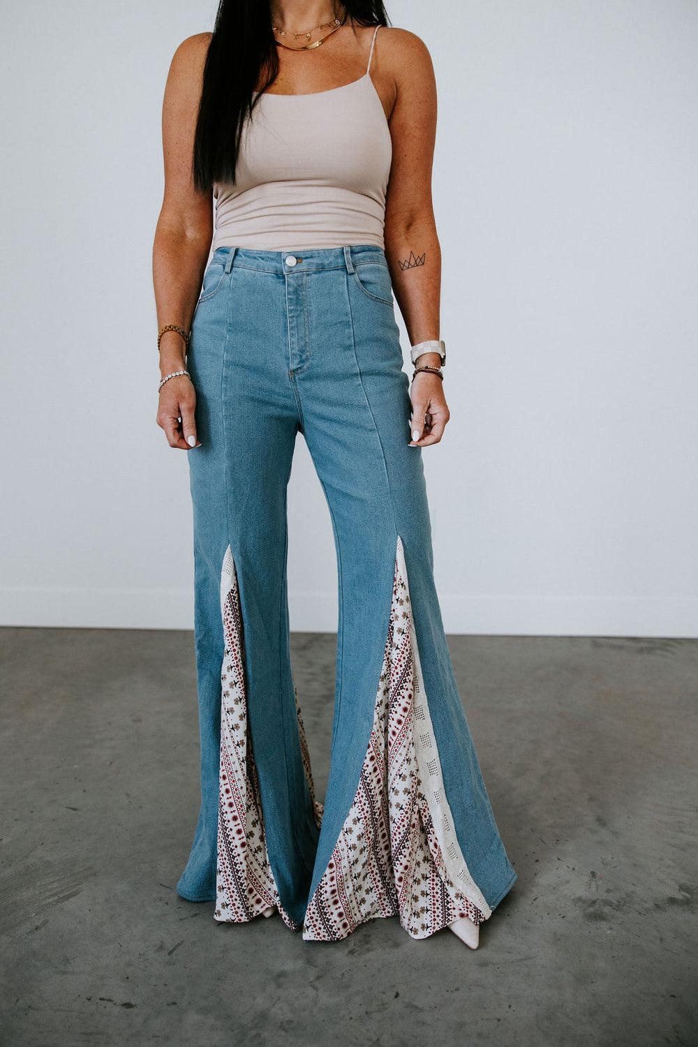 Cheyenne Lace Wide Leg Jeans