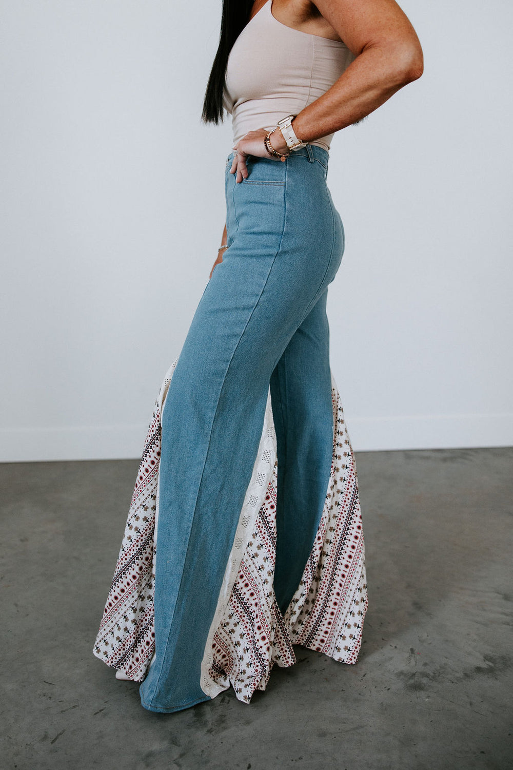 Cheyenne Lace Wide Leg Jeans