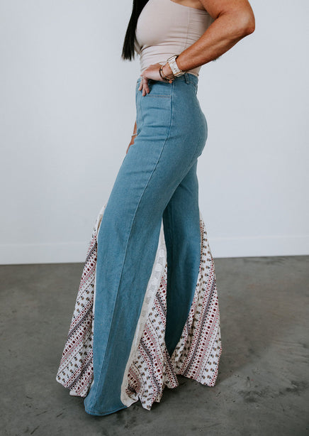 Cheyenne Lace Wide Leg Jeans